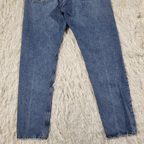 Agolde 90's Crop Mid Rise Straight In Hooked Organic Cotton Jeans Size 24 - Picture 14 of 15